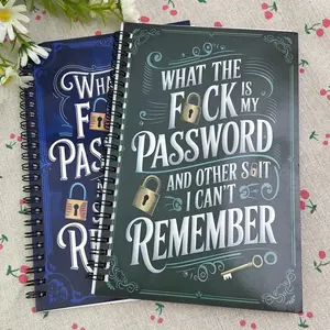 Simple Password Book Spiral Notebook Minimalist Address Password Manager Quick Access Username Storage Home Office Internet Gifts