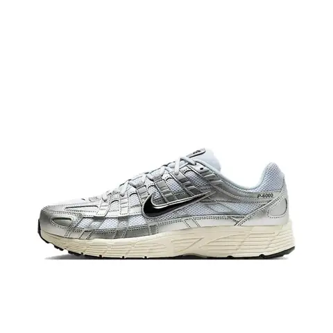 Nike P-6000 Metallic Flat Silver Men’s Perfect Daily Casual Fashion Footwear Walking Running Sneakers Shoe Boy