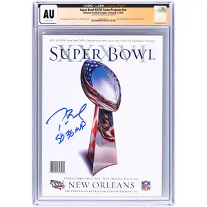Tom Brady New England Patriots Autographed February 3, 2002 Super Bowl XXXVI CGC Authenticated Program with "SB 36 MVP" Inscription - Fanatics Authentic Certified