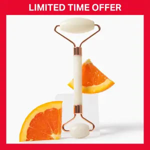 Jade Roller by Y'OUR for Face, Eyes, Neck, Muscle Relaxing | Cooling & De-puffing Massage Tool | Improve Fine lines, Blood Circulation Facial Skincare Calming Soothing, Valentine's Gift for Women