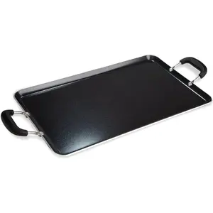 19-inch Nonstick Double-Sided Frying Pan – Large-Capacity Home Cooking Pot for Quick and Convenient Meals Iron Cast Uncoated Sturdy Sturdy