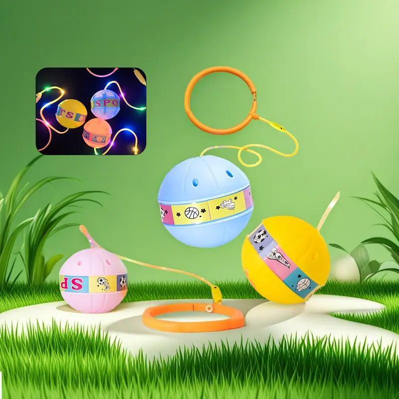 Upgraded new bouncy ball toy.Skip it.Vibrant Lights, For Indoors & Out.Competitive Family Party Challenge Game.suitable for boys and girls ages 6-10.cool toy.foot exercise.retro toy.Lemon Twist.Footsie. Entertainment Football, Light Beads