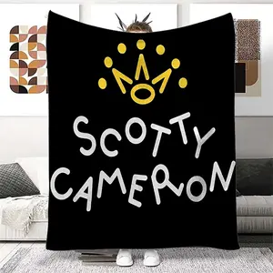 Scotty Cameron Ultra Soft Flannel Cozy Blanket, Home Decor Sofa Travel Towel, Anti-Wrinkle Quick-Dry Luxury Water Absorbent Throw
