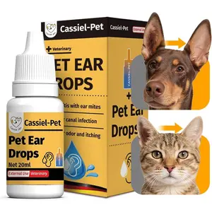 Ear Drops for Ear Infection Treatment, Ear Mites Treatment, Dog Yeast Soothing Cleansing, Ear Wax Removal, Itchy Ear Relief for Dogs and Cats 20 ml 0.67 FL OZ
