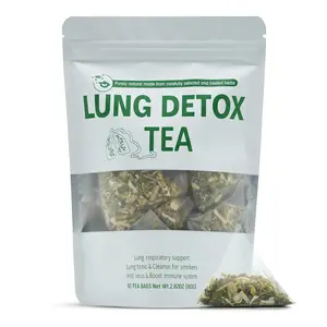 Aromlife Lung Detox Tea, Mullein Tea Bags for Lungs for Smokers Lung Detox & Cleanse, Herbal Tea Bags, Flos Lonicerae, Radix Ginseng, Lung Congestion Relief, 10 Individual Tea Bags
