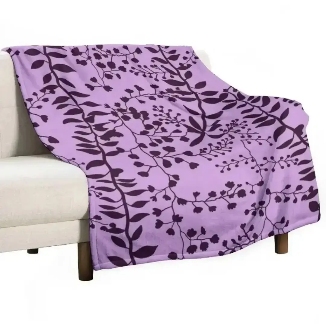 Bella Swan Lavender Freesia Polyester Throw Blanket - Wrinkle-Resistant Couch & Bed Cover, Cozy Corner Father's Day Gift for Family