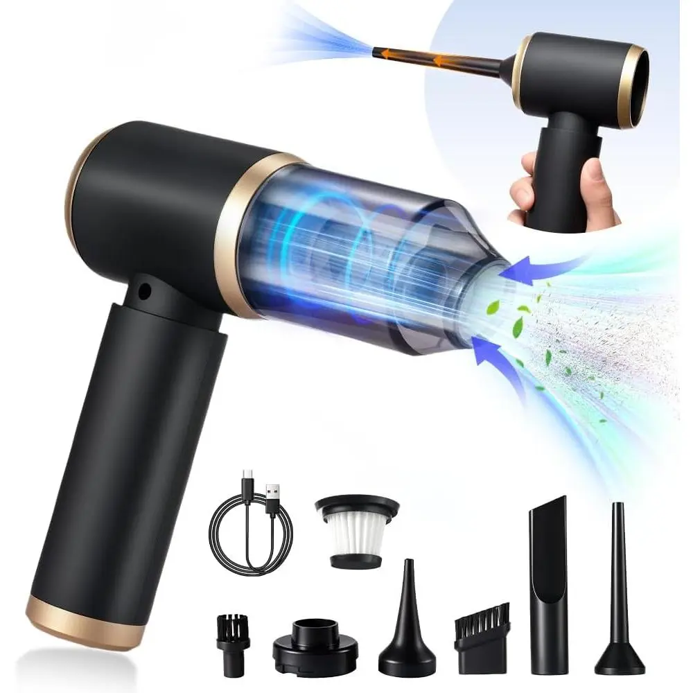 Handheld Car Vacuum Cleaner, 15kPA Cordless Portable Car Vacuum and Air Duster, Portable Mini Vacuum Cleaner for Car Office and Home Cleaning Car Detailing Tools Car Detailing Products