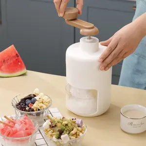 Multi-Functional Ice Crusher Machine, Compact Manual Ice Shaver, Ideal for Smoothies and Milkshakes, Hand-Cranked Ice Maker