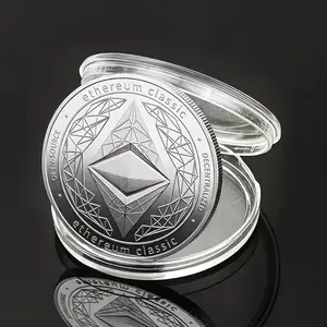 1/2/4pcs Ethereum(ETH) Metal Collectible Coins, Funny Birthday Gift for Friends, Creative and Fun Souvenir, Portable Traditional Style