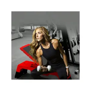 outstanding quality  Aerobic Deck For Cardio Multifunctional Fiess Step Platform With Resistance Bands Exercise Stretching Home Gym Workout Adjustable Trainer Stepper Dumbbell Weight Bench