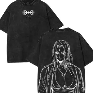 Tsunade Senju Naruto Anime Printed Round Neck T-Shirt, Seamless Soft Cotton Vintage Washed Graphic Top, American-Made Premium Quality Oversized Crewneck Apparel, Gift for Anime Fans (XE2 0L6)