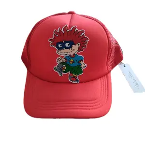 Urban Brims Rugrats Chucky Red Trucker Hat with Character Patch Design