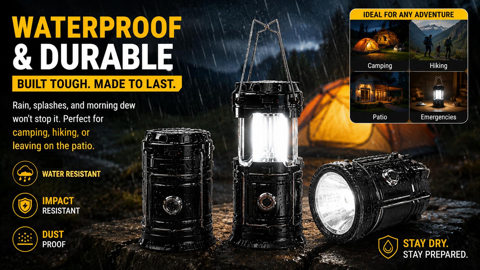 【TikTok Top Seller】4–8 Pack Collapsible LED Lanterns – Lightweight Waterproof Solar & USB Rechargeable Emergency Lanterns for Memorial Day Sale, Father’s Day Gift, Power Outages, Outdoor Camping, Hurricane Preparedness & Survival Gear