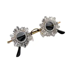 Vintage Style Art Deco Starlet Round Gem Sunnies