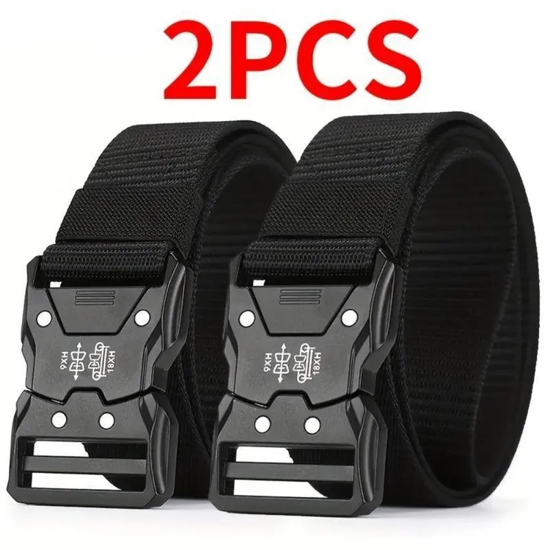 Men’s Tactical Training Belt  Durable Adjustable Nylon Waistband with Quick-Release Buckle, Lightweight & Secure Fit for Outdoor Hunting, Sports, Work Gear, Hiking & Adventure Use