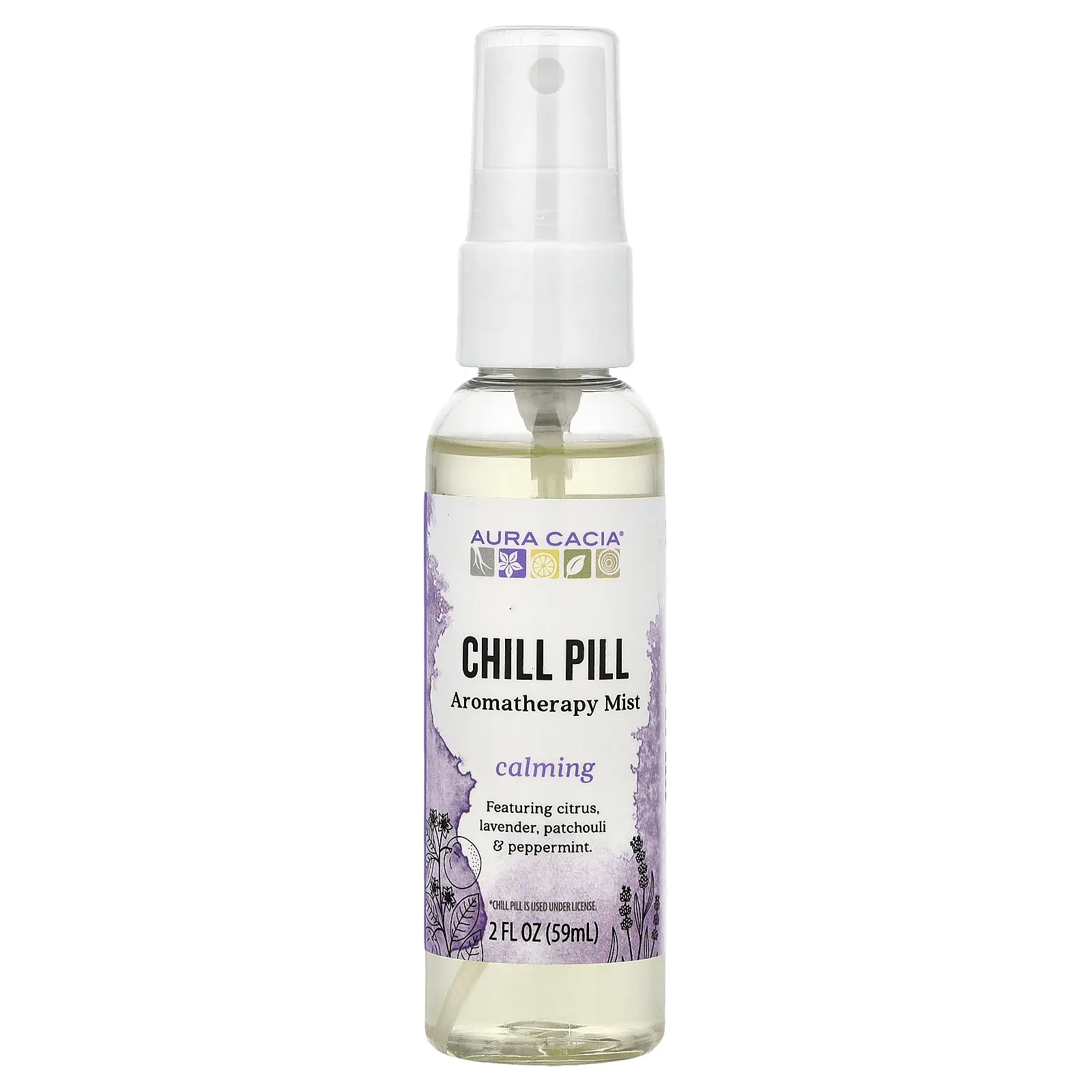 Aura Cacia Aromatherapy Mist, Chill Pill, Calming, 2 fl oz (59 ml) Aura Cacia Aromatherapy Mist, Chill Pill, Calming, 2 fl oz (59 ml)