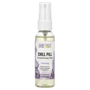 Aura Cacia Aromatherapy Mist, Chill Pill, Calming, 2 fl oz (59 ml) Aura Cacia Aromatherapy Mist, Chill Pill, Calming, 2 fl oz (59 ml)