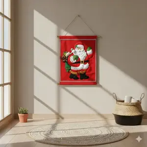 Handmade 🎅 Santa Claus Christmas Felt Banner