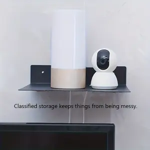 No-Drill Wall-Mounted Floating Shelf, Suitable for Projectors, TV Boxes, Routers, Speakers, Bar Speakers, Cameras, Game Consoles, Decorative Display Shelves, Wall Mounted Organizer