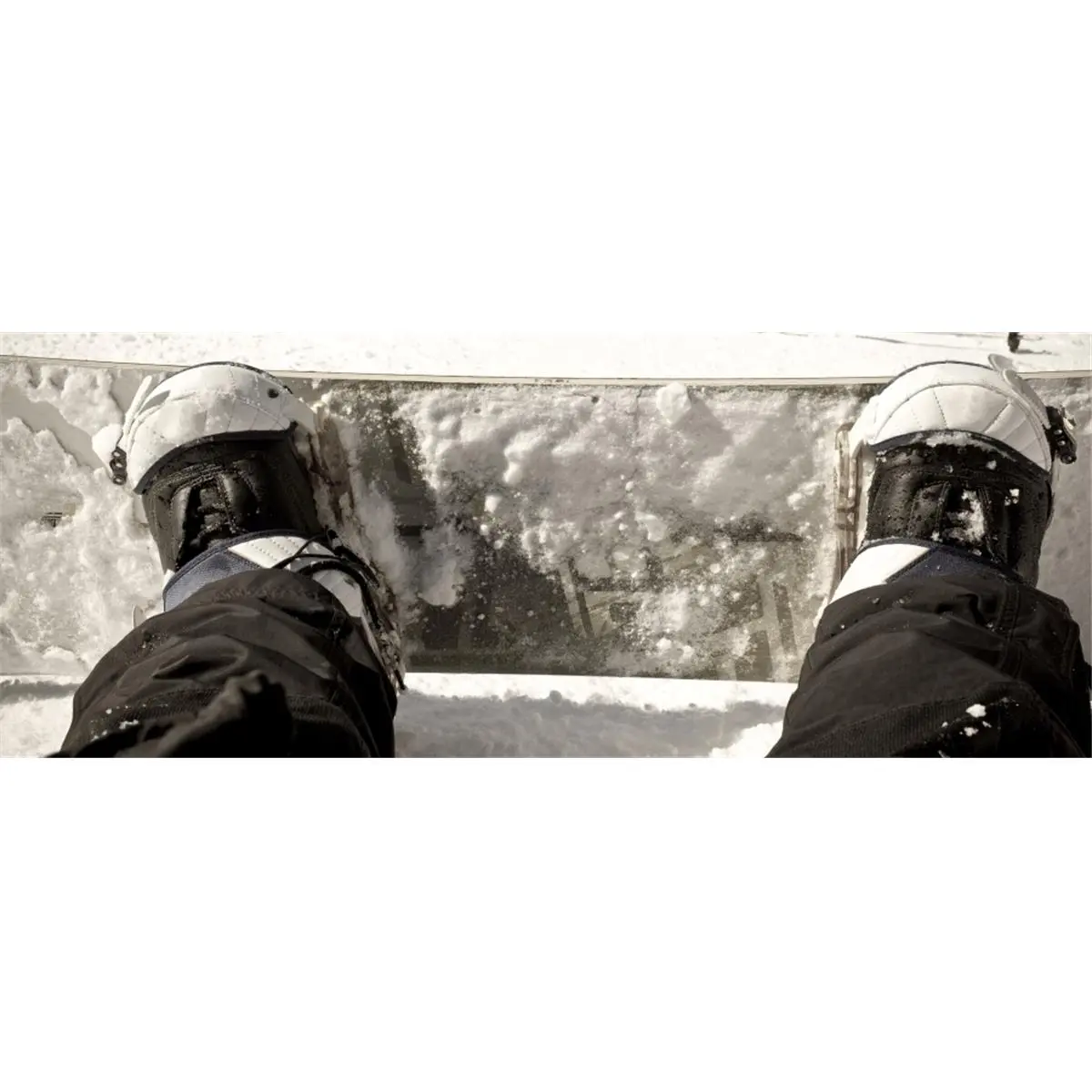 Snowboard with Boots Poster Print, 23 x 9