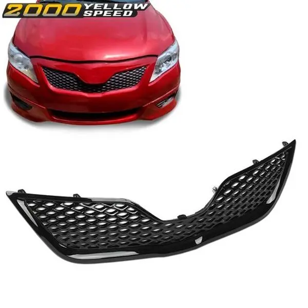 SE Mesh Bumper Upper Grille Grill Kit Front Black Fit For Toyata Camry 2010-2011