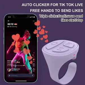 Wireless Finger Ring Scroller, Phone Camera Remote Selfie, Media Button Remote, Scrolling Ring for TIK Tok, Iphone, Ipad, Android, IOS