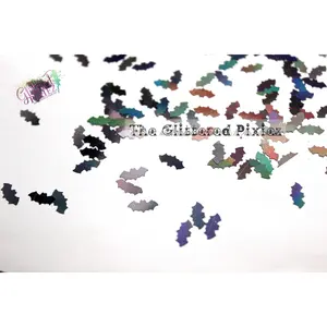 MIDNIGHT HOLLOW holographic BAT shape Glitter- Back to Nature Collection -