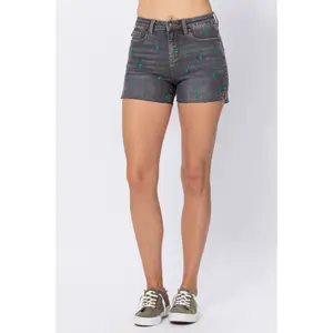 Judy Blue Cactus Embroidered Shorts
