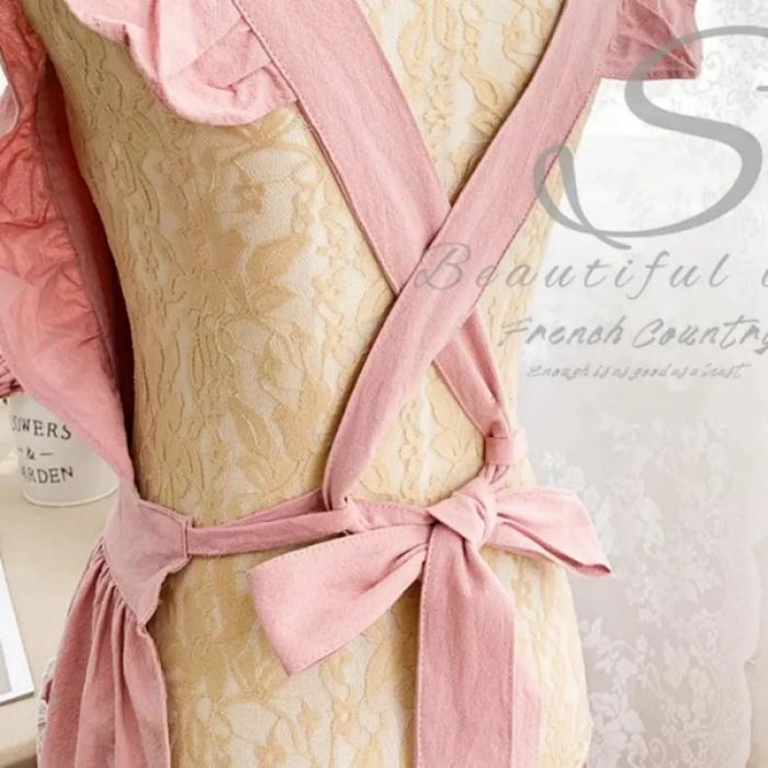 Cute Cotton Kitchen Apron Dress for Women with Large Pockets, One Size Fits All, Perfect for Cooking Baking Painting Gardening Cleaning, Soft and Comfortable Beige Apron Cute Cotton Kitchen Apron Dress for Women with Large Pockets, One Size Fits All, Perfect for Cooking Baking Painting Gardening Cleaning, Soft and Comfortable Beige Apron