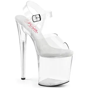 8 Inch Heel NAUGHTY-808 Clear Platform Sandal