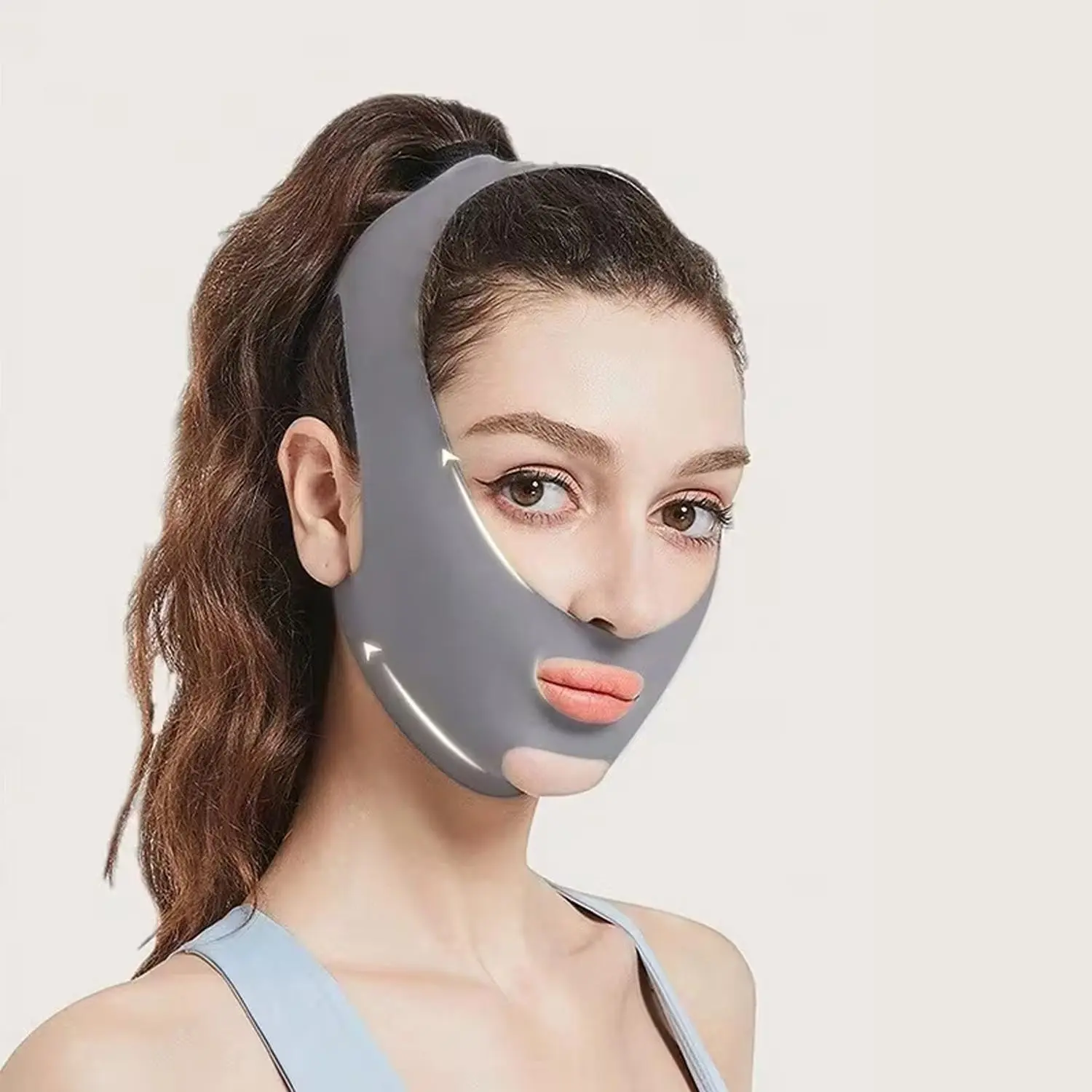 V-Shaped Face Beauty Sleep Mask, Nasolabial Fold Bandage Mask, Face Lifting Mask, Breathable and Elastic, Tightening Chin, Skin Care Tool, Face Tightener, Facial Tool
