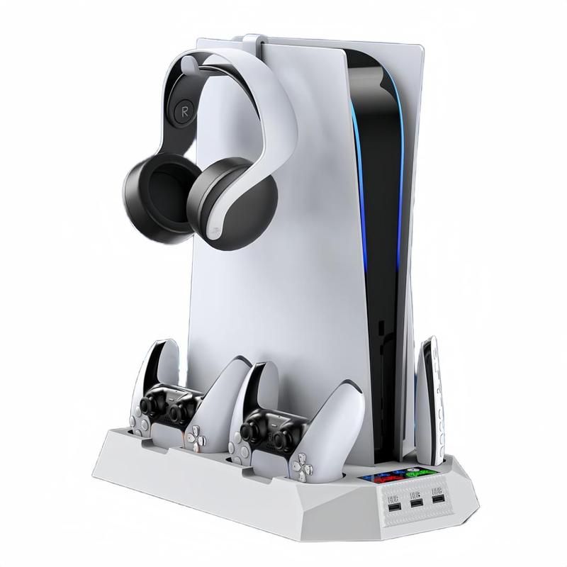 Cooling Stand for PS5/PS5 Slim Console Controller, Gamepad Charging Station, Cooling Docking Station, Console Accessories for Playstation 5, Gaming Items, Tween Gifts