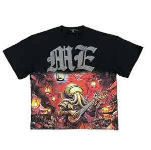 Mixed Emotion Octopus Rhinestone Tee Black