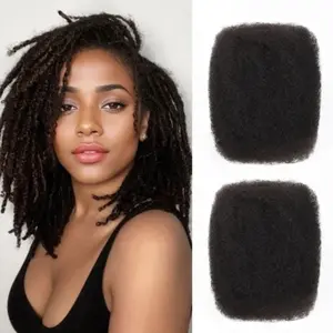 [Style Icon] Afro kinky Bulk Human Hair Extensions For Braiding Dreadlock Human Hair 1 count 50g Natural Color Bulk Human Hair