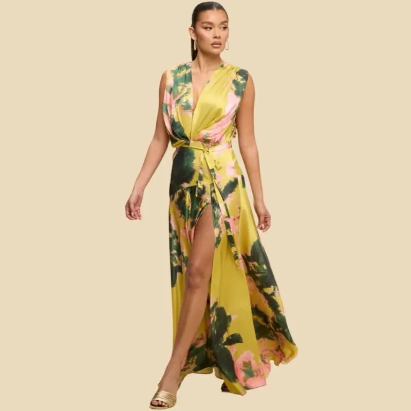 Green Floral Satin Maxi Dress Womenswear Summer - TikTok Shop Green Floral Satin Maxi Dress Womenswear Summer - TikTok Shop