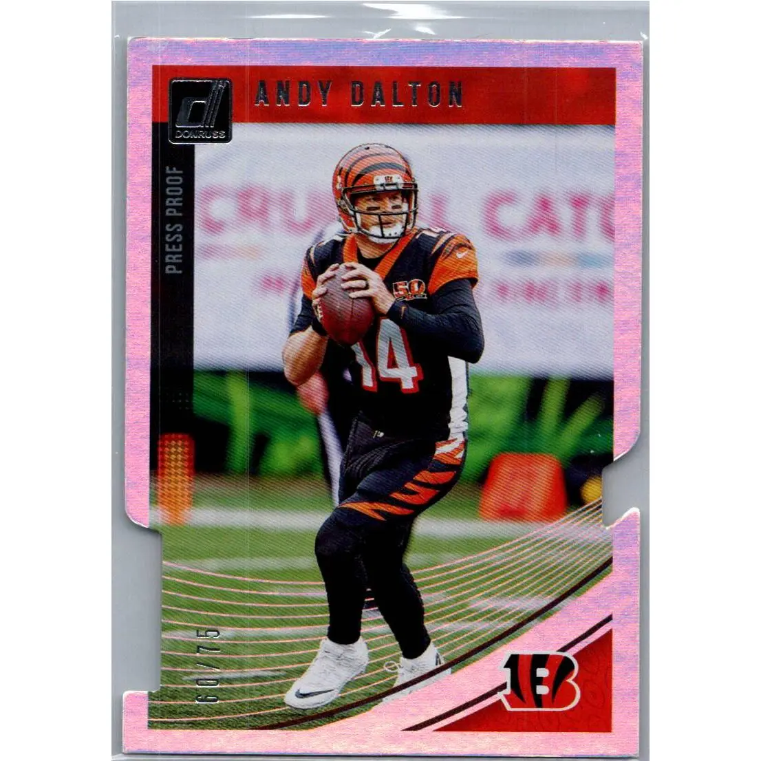 2018 Donruss #55 Andy Dalton Press Proof Silver Die Cut #/75