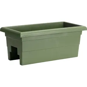 Novelty  24 in. Countryside Over the Rail Planter, Sage Green