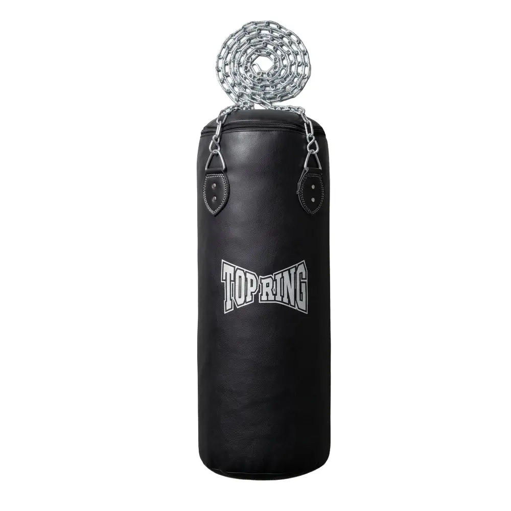 TRHB All-Leather 50 LBS Top Ring Heavy Bag with Mounting Chain for Kickboxing & MMA Training, Leathers, Kickboxing Training, Punch Bags, Mma Training Gear