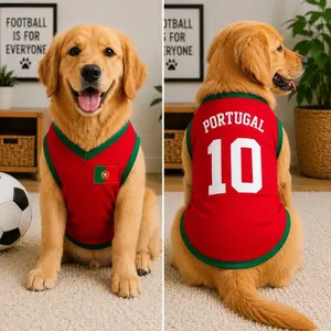 Personalized Soccer Pet Jersey, Custom Country Dog Shirt, Football Fan Pet Outfit with Name Number