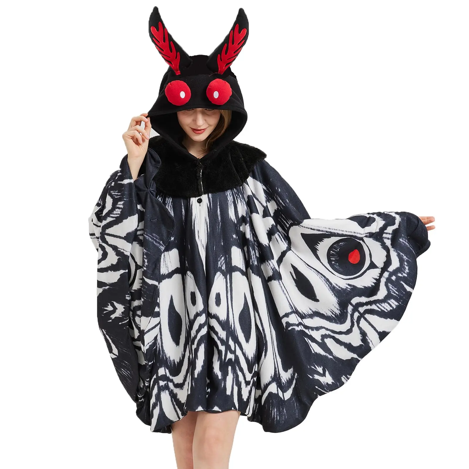 Mothman Costume Mothman Hooded Halloween Costumes Party Cape, Cosplay Anime Cosplay Costume Rover holy clothing