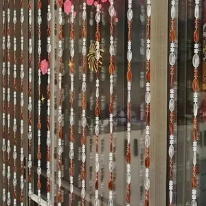1*2M Partitioned Beaded Door Curtain 1*2m Acrylic Tassel Beaded Curtain for Room Partitioning and Wedding Decoration