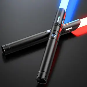 Lightsaber, Double-bladed Dueling Lightsaber, 4 Sound Fonts, 12 RGB Colors FX Metal Hilt Lightsabers 40inch Real Light Sabers 2pack for Adults/Kids Birthday Xmas Gift, Halloween Cosplay