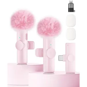 Microphone for  iPad and Android Phone, 2 Pack  Lavalier Lapel Mic with Noise Reduction, Plug and Play Mini Microphone for Video Recording Interview YouTube  Vlog ()