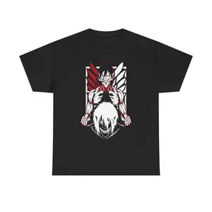 Titans of Transformation: Primal Fury in Black and Red, Anime Graphic Novel Style, T-Shirt For Men Women, Tee