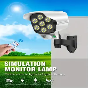 SolarLights FakeSecurityCamera MotionSensorLight HomeSecurity NoWiring SolarGardenLight DeterThieves OutdoorLight TikTokSmartHome Night Vision Surveillance Monitor