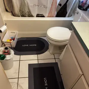 2-Piece Set, 0.1-Inch Thin Model Quick-Drying Bathroom Anti-Slip Mat, Water-Absorbing Mat, Room Decoration, Bathroom Mat, Suitable For Hotels Soft Highly Absorbent