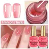 2 Pack 4‑in‑1 Clear Nail Base Coat, Sheer Ridge Filler Nail Beauty Coat, Formulated with Keratin & Hyaluronic Acid for Smooth Glossy Daily Manicure