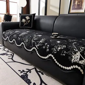 Bohemian Style Textured Sofa Blanket, All-Season Decorative Couch Pad, Pet-Friendly & Non-Slip Weave Protector, Soft Sofa Protector, Dustproof Sofa Cover
