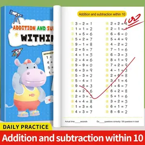 Digital Writing Practice Workbook, Addition and Subtraction Arithmetic Book 10-100, Math Homework, Classroom Textbook, Learning Supplies