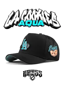 Unisex Limited Edition LA-Inspired Aqua Premium Baseball Cap - Fashion Clothes Accessory, Casual Streetwear with Bold Embroidery, Hand Wash Only for Everyday Wear